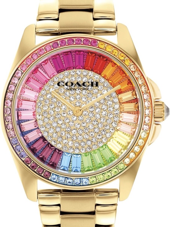 Coach Accessories - Coach Greyson Gold Rainbow Crystal Dial Women's Watch